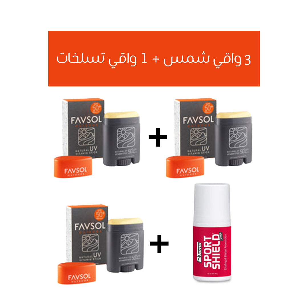 ( 1  )واقي شمس ( 3 ) + واقي تسلخات